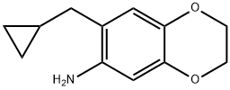 1,4-Benzodioxin-6-amine,  7-(cyclopropylmethyl)-2,3-dihydro- 结构式