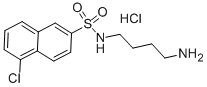 N-(4-氨基丁基)-5-氯萘-2-磺酰胺盐酸盐 结构式