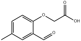 (2-甲酰基-4-甲基苯氧基)乙酸 结构式