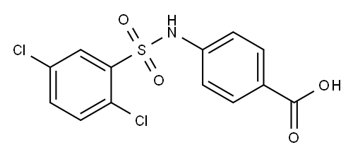 4-(2,5-二氯苯磺酰氨基)苯甲酸 结构式