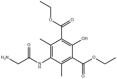 5-aminoacetamido-4,6-dimethyl-2-hydroxyisophthalic acid diethyl ester 结构式