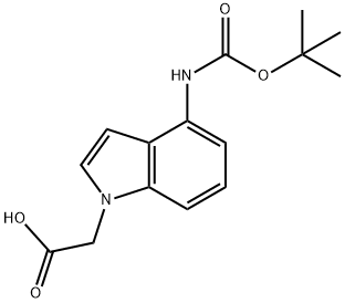 4-(Boc-aMino)-1-indoleacetic acid, 97% 结构式