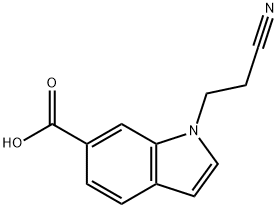 1-(2-氰基乙基)-1H-6-吲哚甲酸 结构式