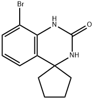 8'-Bromo-spiro(cyclopentane-1,4'-(3'H)-1',2',3',4'-tetrahydroquinazoline)-2'-one 结构式