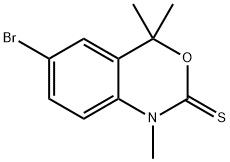 6-BROMO-1,4,4-TRIMETHYL-1H-BENZO[D][1,3]OXAZINE-2(4H)-THIONE 结构式