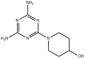 1-(4,6-Diamino-1,3,5-triazin-2-yl)piperidin-4-ol 结构式