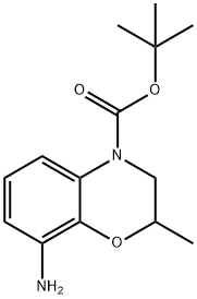 TERT-BUTYL 8-AMINO-2-METHYL-2H-BENZO[B][1,4]OXAZINE-4(3H)-CARBOXYLATE 结构式