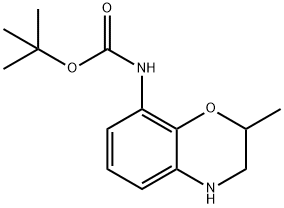 tert-Butyl 2-methyl-3,4-dihydro-2H-benzo[b][1,4]oxazin-8-ylcarbamate 结构式