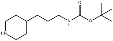 N-[3-(哌啶-4-基)丙基]氨基甲酸叔丁酯 结构式