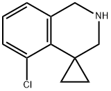 5'-氯-2',3'-二氢-1'H-螺环螺[环丙烷-1,4'-异喹啉 结构式