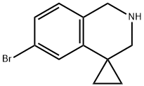 6'-Bromo-2',3'-dihydro-1'H-spiro[cyclopropane-1,4'-isoquinoline 结构式