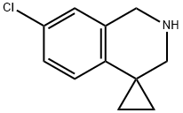 7'-氯-2',3'-二氢-1'H-螺环螺[环丙烷-1,4'-异喹啉 结构式
