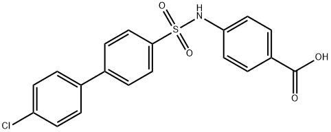 4-(4'-氯-4-联苯基磺酰基氨基)苯甲酸 结构式