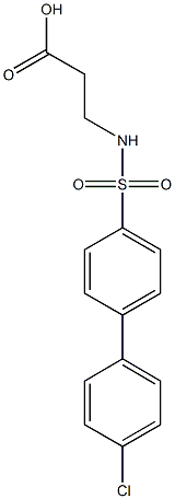 N-(4'-氯-4-联苯基磺酰基)-beta-丙氨酸 结构式
