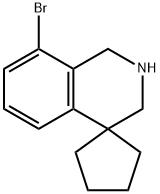 8'-BROMO-2',3'-DIHYDRO-1'H-SPIRO[CYCLOPENTANE-1,4'-ISOQUINOLINE] 结构式