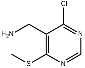 (4-Chloro-6-(methylthio)pyrimidin-5-yl)methanamine 结构式