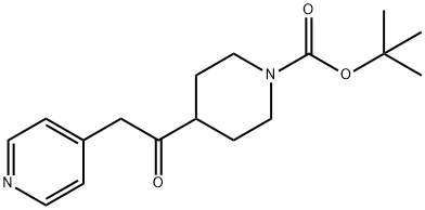 1-BOC-4-(2-吡啶-4-乙酰基)-哌啶 结构式