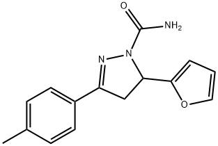 5-（Furan-2-yl)-3-p-tolyl-4,5-dihydro-1H-pyrazole-1-carboxamide 结构式