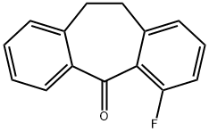 4-FLUORO-10,11-DIHYDRO-DIBENZO[A,D]CYCLOHEPTEN-5-ONE 结构式