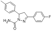 3-(4-Fluorophenyl)-5-p-tolyl-4,5-dihydro-1H-pyrazole-1-carboxamide 结构式