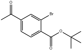 (4-乙酰基-2-溴苯基)-氨基甲酸叔丁酯 结构式