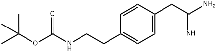 2-[4-(2-N-BOC-AMINO-ETHYL)-PHENYL]-ACETAMIDINE 结构式