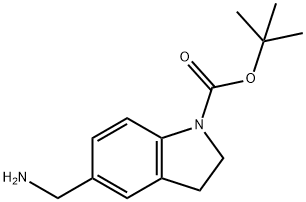 N-BOC-5-氨甲基吲哚啉 结构式