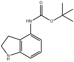 4-(BOC-氨基)吲哚啉 结构式