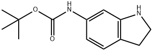 吲哚啉-6-基氨基甲酸叔丁酯 结构式