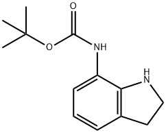 吲哚啉-7-基氨基甲酸叔丁酯 结构式