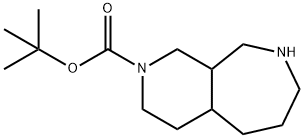 TERT-BUTYL OCTAHYDRO-1H-PYRIDO[3,4-C]AZEPINE-2(3H)-CARBOXYLATE 结构式