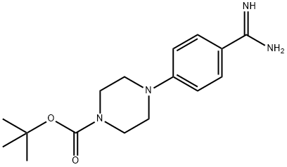 1-BOC-4-(4-CARBAMIMIDOYL-PHENYL)-PIPERAZINE 结构式