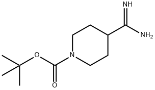 1-BOC-4-哌啶甲脒 结构式