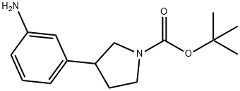 3-(3-氨基苯基)吡咯烷-1-羧酸叔丁酯 结构式