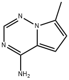 7-Methylpyrrolo[1,2-f][1,2,4]triazin-4-amine 结构式