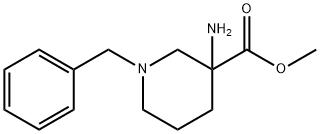 3-氨基-1-苄基哌啶-3-羧酸甲酯 结构式