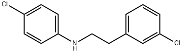 (4-CHLORO-PHENYL)-[2-(3-CHLORO-PHENYL)-ETHYL]-AMINE 结构式