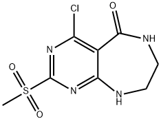 4-CHLORO-2-(METHYLSULFONYL)-6,7,8,9-TETRAHYDRO-5H-PYRIMIDO[4,5-E][1,4]DIAZEPIN-5-ONE 结构式