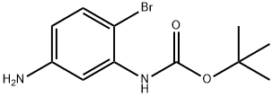 (5-氨基-2-溴苯基)-氨基甲酸叔丁酯 结构式