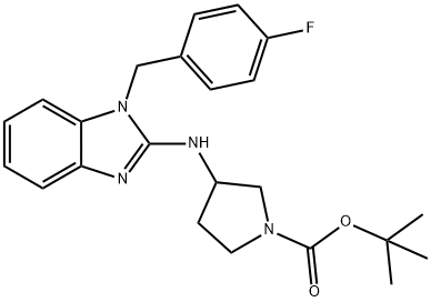 1-BOC-3-[1-(4-FLUORO-BENZYL)-1H-BENZOIMIDAZOL-2-YLAMINO]-PYRROLIDINE 结构式
