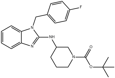 1-BOC-3-[1-(4-FLUORO-BENZYL)-1H-BENZOIMIDAZOL-2-YLAMINO]-PIPERIDINE 结构式