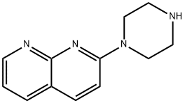 2-(Piperazin-1-yl)-1,8-naphthyridine 结构式