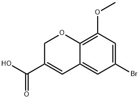 6-溴-8-甲氧基-2H-苯并吡喃-3-甲酸 结构式