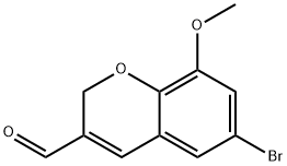 6-溴-8-甲氧基-2H-苯并吡喃-3-甲醛 结构式