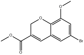 6-溴-8-甲氧基-2H-苯并吡喃-3-甲酸甲酯 结构式