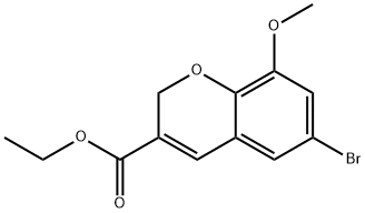 6-溴-8-甲氧基-2H-色烯-3-甲酸乙酯 结构式