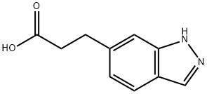 3-(1H-Indazol-6-yl)propanoic acid 结构式