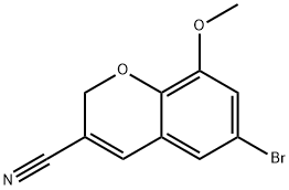6-溴-8-甲氧基-2H-苯并吡喃-3-甲腈 结构式