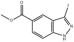 3-碘-5-吲唑羧酸甲酯 结构式