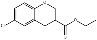 6-氯-苯并二氢吡喃-3-羧酸乙酯 结构式